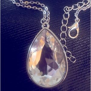 Paparazzi 18” Giant Teardrop Rhinestone Necklace